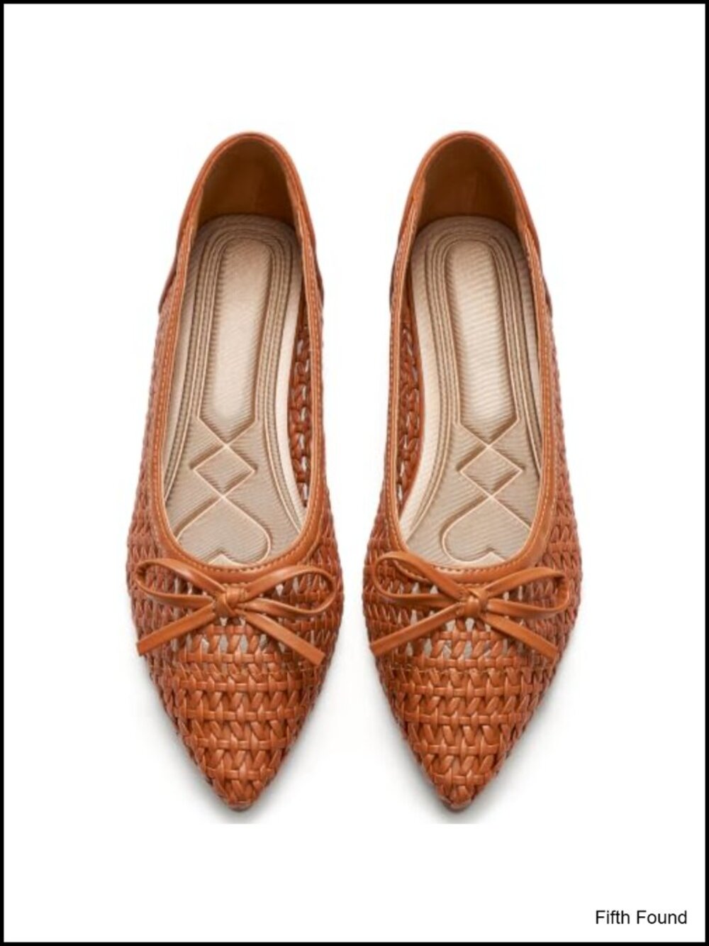 Woven Flats Pointed Toe Memory Foam Slip-On Comfortable Ballet Flats